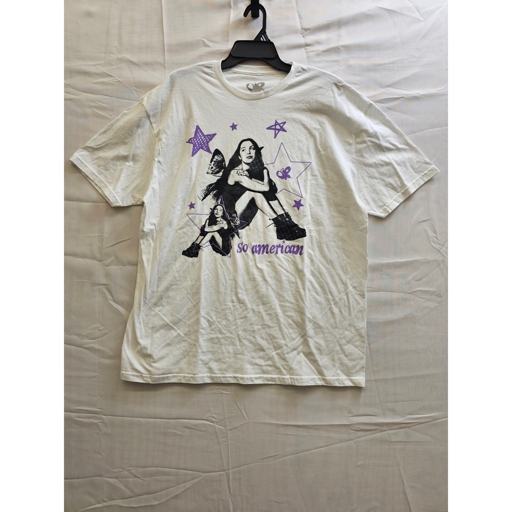 Olivia Rodrigo GUTS So American‎ White Graphic T-Shirt Womens 1X New 39651054